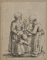 TvB G 0522
          <br/>
          Oude vrouw met een kind aan de hand in gesprek met twee meisjes
          <br/>
          <em>Chalon, Christina (1748-1808)</em>